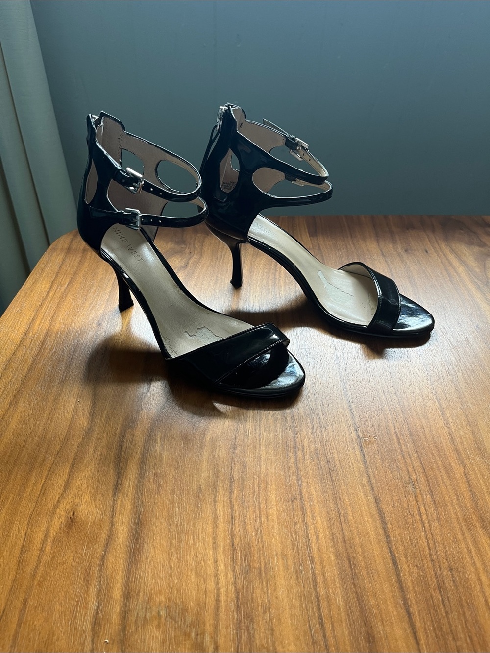 Nine West Black Patent Sandals